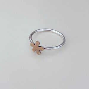 Madewell Geoflora Flower Mixed Metal Ring